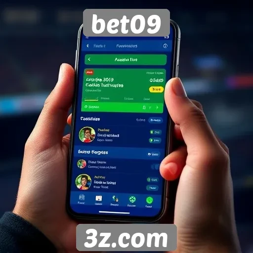 Interface do Bet09 é otimizada para usuários móveis
